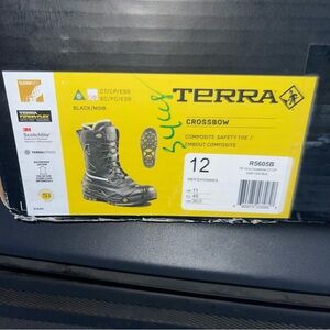 New Terra Crossbow Composite Safety Toe Boots - Black size 12 men’s